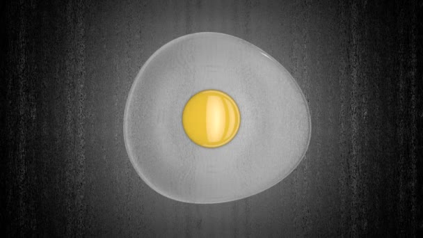 Kızartma Bir Kalbur Yumurta Pişirme Süreci — Stok video