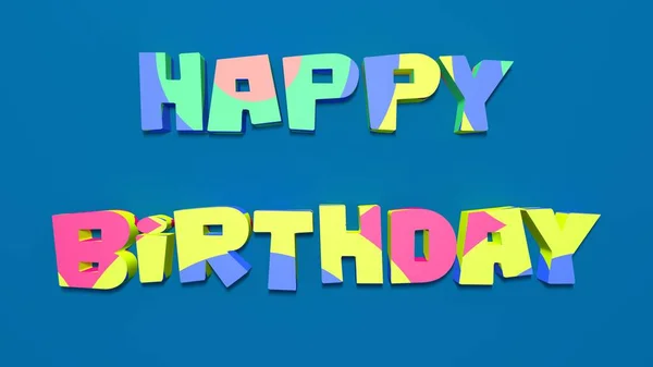 Inscription Happy Birthday Fun Style — Stock Photo, Image