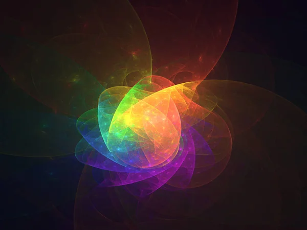 Multicolor rainbow neon lotus abstract background