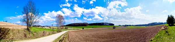 Panorama Masuria Rural Landcape Poland — Stock Photo, Image