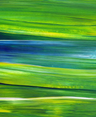 Soyut akrilik resim arka plan, doku, tasarım öğesi olarak kullanmak için. Modern sanat karışık renkler yeşil, mavi, sarı.