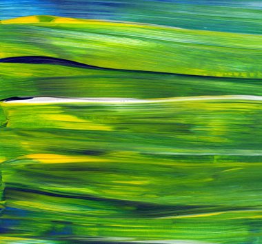 Soyut akrilik resim arka plan, doku, tasarım öğesi olarak kullanmak için. Modern sanat karışık renkler yeşil, mavi, sarı.