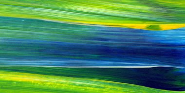 Soyut akrilik resim arka plan, doku, tasarım öğesi olarak kullanmak için. Modern sanat karışık renkler yeşil, mavi, sarı.