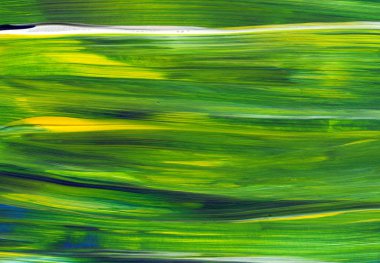Soyut akrilik resim arka plan, doku, tasarım öğesi olarak kullanmak için. Modern sanat karışık renkler yeşil, mavi, sarı.