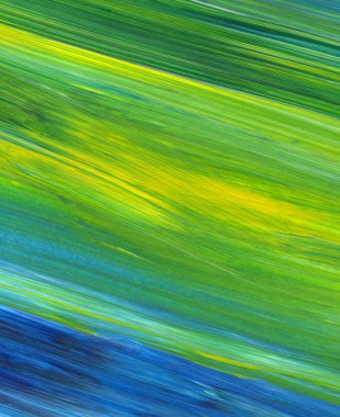 Soyut akrilik resim arka plan, doku, tasarım öğesi olarak kullanmak için. Modern sanat karışık renkler yeşil, mavi, sarı.