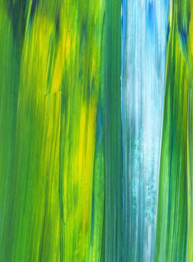 Soyut akrilik resim arka plan, doku, tasarım öğesi olarak kullanmak için. Modern sanat karışık renkler yeşil, mavi, sarı.