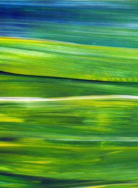 Soyut akrilik resim arka plan, doku, tasarım öğesi olarak kullanmak için. Modern sanat karışık renkler yeşil, mavi, sarı.