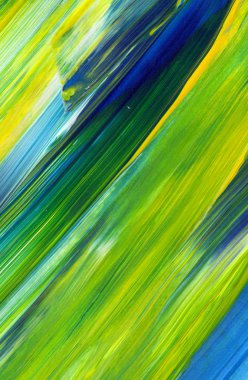 Soyut akrilik resim arka plan, doku, tasarım öğesi olarak kullanmak için. Modern sanat karışık renkler yeşil, mavi, sarı.