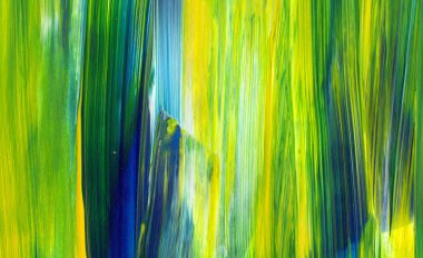 Soyut akrilik resim arka plan, doku, tasarım öğesi olarak kullanmak için. Modern sanat karışık renkler yeşil, mavi, sarı.