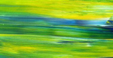 Soyut akrilik resim arka plan, doku, tasarım öğesi olarak kullanmak için. Modern sanat karışık renkler yeşil, mavi, sarı.