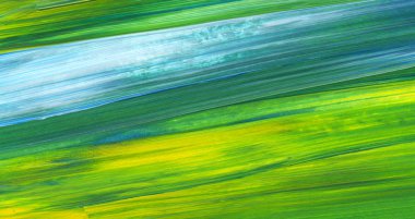 Soyut akrilik resim arka plan, doku, tasarım öğesi olarak kullanmak için. Modern sanat karışık renkler yeşil, mavi, sarı.
