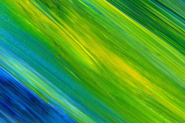 Soyut akrilik resim arka plan, doku, tasarım öğesi olarak kullanmak için. Modern sanat karışık renkler yeşil, mavi, sarı.