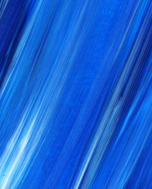 Mavi soyut akrilik resim arka plan, doku, tasarım öğesi olarak kullanmak için. Fırça kontur dokusu ile modern sanat