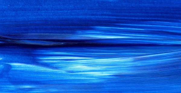 Peinture Acrylique Abstraite Bleue Pour Une Utilisation Comme Fond Texture — Photo