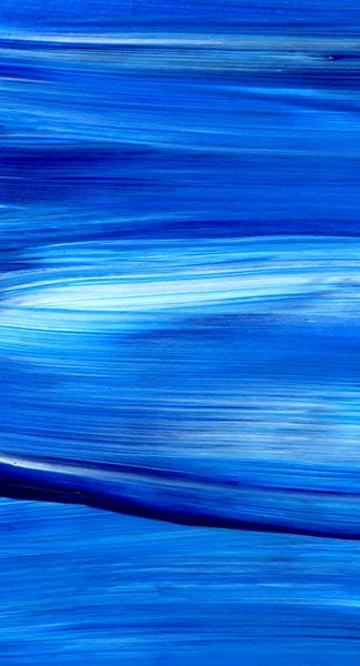 蓝色抽象丙烯酸绘画用作背景 设计元素 笔触纹理的现代艺术 — 图库照片