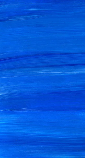 蓝色抽象丙烯酸绘画用作背景 设计元素 笔触纹理的现代艺术 — 图库照片