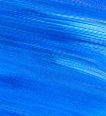 Mavi soyut akrilik resim arka plan, doku, tasarım öğesi olarak kullanmak için. Fırça kontur dokusu ile modern sanat