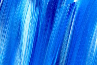 Mavi soyut akrilik resim arka plan, doku, tasarım öğesi olarak kullanmak için. Fırça kontur dokusu ile modern sanat