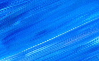 Mavi soyut akrilik resim arka plan, doku, tasarım öğesi olarak kullanmak için. Fırça kontur dokusu ile modern sanat