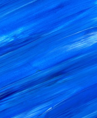 Mavi soyut akrilik resim arka plan, doku, tasarım öğesi olarak kullanmak için. Fırça kontur dokusu ile modern sanat