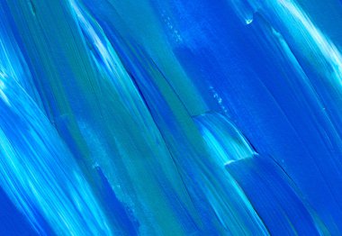 Mavi soyut akrilik resim arka plan, doku, tasarım öğesi olarak kullanmak için. Fırça kontur dokusu ile modern sanat