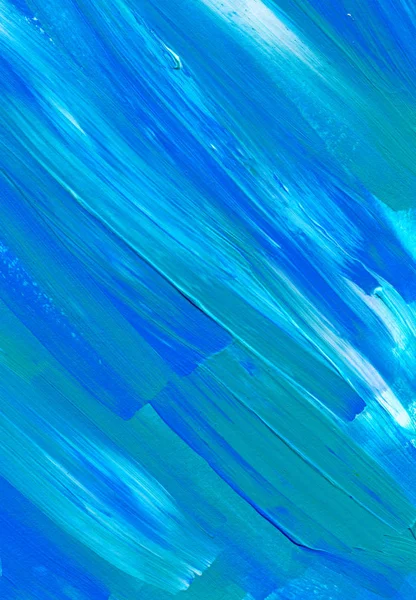 Blue Abstract Acrylic Painting Use Background Texture Design Element Modern — Stock Photo, Image