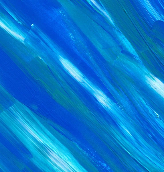 Blauw Abstract Acryl Schilderij Voor Gebruik Als Achtergrond Textuur Ontwerpelement — Stockfoto