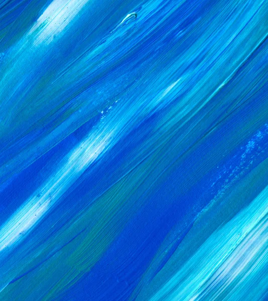 Blue Abstract Acrylic Painting Use Background Texture Design Element Modern — Stock Photo, Image