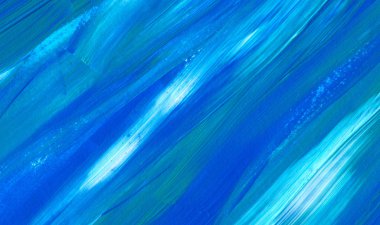 Mavi soyut akrilik resim arka plan, doku, tasarım öğesi olarak kullanmak için. Fırça kontur dokusu ile modern sanat