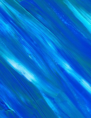 Mavi soyut akrilik resim arka plan, doku, tasarım öğesi olarak kullanmak için. Fırça kontur dokusu ile modern sanat