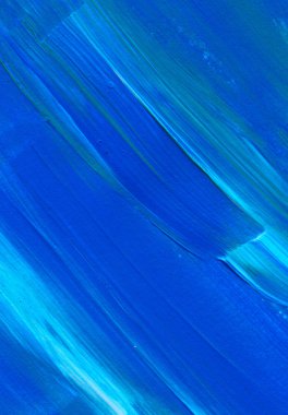 Mavi soyut akrilik resim arka plan, doku, tasarım öğesi olarak kullanmak için. Fırça kontur dokusu ile modern sanat