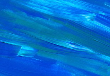 Mavi soyut akrilik resim arka plan, doku, tasarım öğesi olarak kullanmak için. Fırça kontur dokusu ile modern sanat