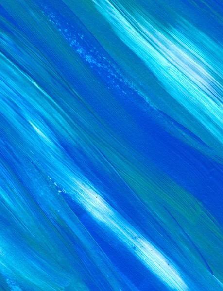 Blue Abstract Acrylic Painting Use Background Texture Design Element Modern — Stock Photo, Image