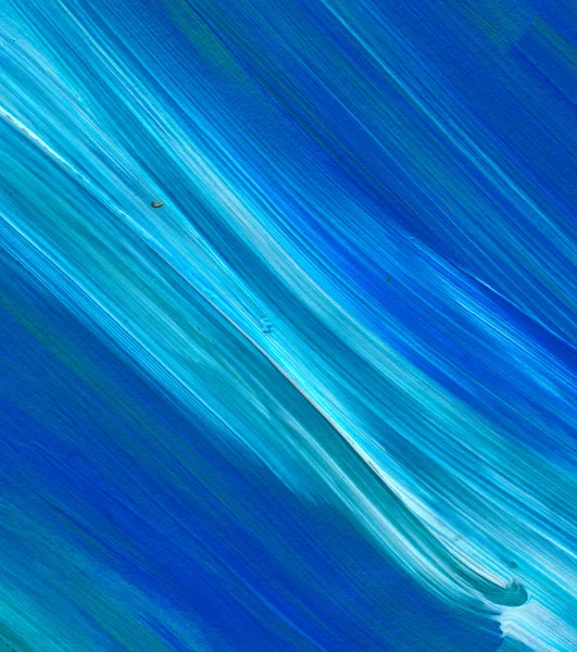 Синяя Абстрактная Акриловая Живопись Использования Качестве Фона Текстуры Элемента Дизайна — стоковое фото