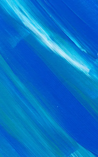 Blue Abstract Acrylic Painting Use Background Texture Design Element Modern — Stock Photo, Image