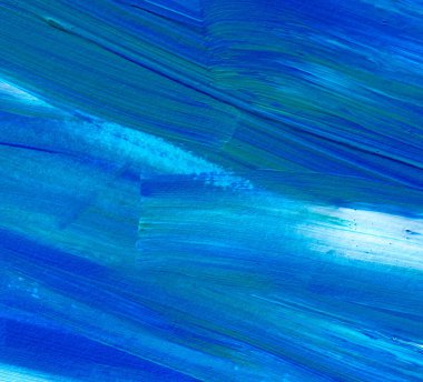 Mavi soyut akrilik resim arka plan, doku, tasarım öğesi olarak kullanmak için. Fırça kontur dokusu ile modern sanat