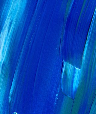 Mavi soyut akrilik resim arka plan, doku, tasarım öğesi olarak kullanmak için. Fırça kontur dokusu ile modern sanat