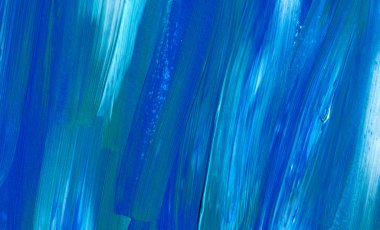 Mavi soyut akrilik resim arka plan, doku, tasarım öğesi olarak kullanmak için. Fırça kontur dokusu ile modern sanat