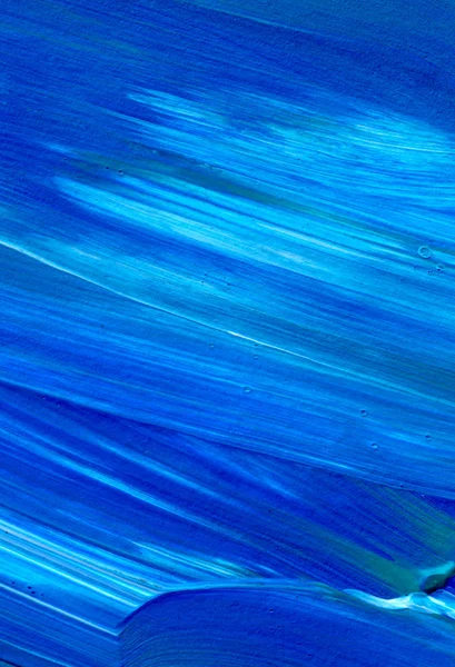 Peinture Acrylique Abstraite Bleue Pour Une Utilisation Comme Fond Texture — Photo