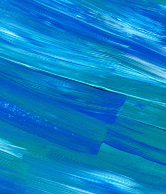 Mavi soyut akrilik resim arka plan, doku, tasarım öğesi olarak kullanmak için. Fırça kontur dokusu ile modern sanat