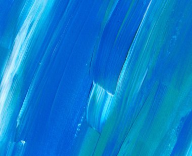 Mavi soyut akrilik resim arka plan, doku, tasarım öğesi olarak kullanmak için. Fırça kontur dokusu ile modern sanat