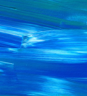 Mavi soyut akrilik resim arka plan, doku, tasarım öğesi olarak kullanmak için. Fırça kontur dokusu ile modern sanat