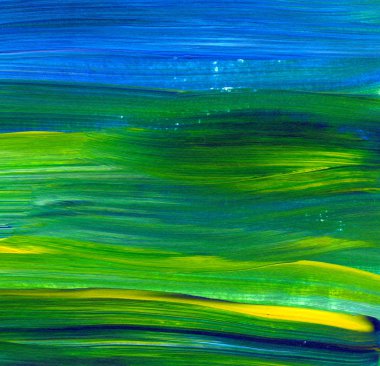 Soyut akrilik resim karışık renklerde arka plan, doku, tasarım öğesi olarak kullanmak için. Fırça kontur dokusu ile modern sanat