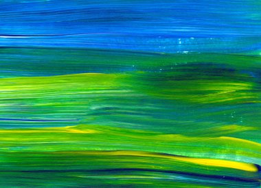 Soyut akrilik resim karışık renklerde arka plan, doku, tasarım öğesi olarak kullanmak için. Fırça kontur dokusu ile modern sanat