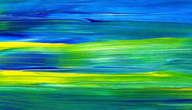 Soyut akrilik resim karışık renklerde arka plan, doku, tasarım öğesi olarak kullanmak için. Fırça kontur dokusu ile modern sanat