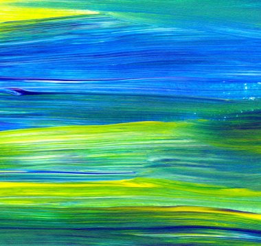 Soyut akrilik resim karışık renklerde arka plan, doku, tasarım öğesi olarak kullanmak için. Fırça kontur dokusu ile modern sanat