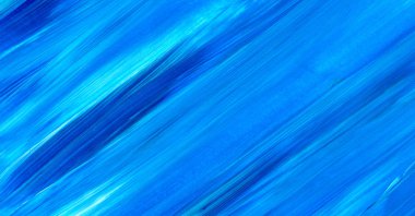 Mavi soyut akrilik resim arka plan, doku, tasarım öğesi olarak kullanmak için. Fırça kontur dokusu ile modern sanat