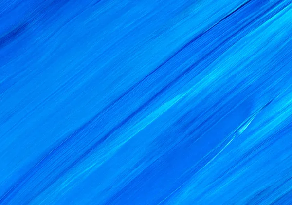 Peinture Acrylique Abstraite Bleue Pour Une Utilisation Comme Fond Texture — Photo