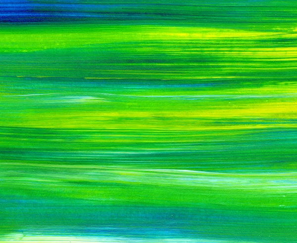 Abstract Acryl Schilderij Gemengde Kleuren Groen Blauw Geel Voor Gebruik — Stockfoto