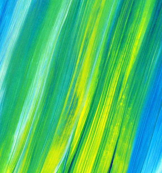 Pintura Acrílica Abstrata Cores Mistas Verde Azul Amarelo Para Uso — Fotografia de Stock